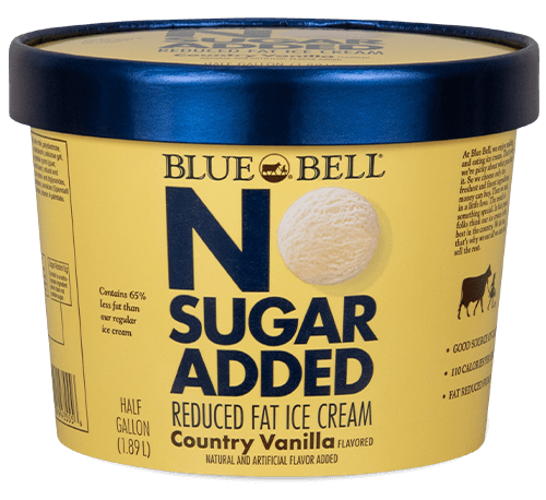 Blue Bell No Sugar Added Country Vanilla in half gallon