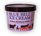 Southern Blackberry Cobbler Blue Bell ice cream half gallon